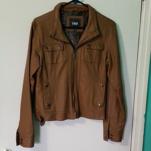 Brown faux leather jacket